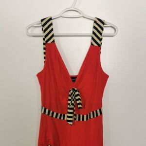 Sourpuss Red and Black Striped Dress